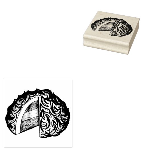 Baked Bombe Alaska Ice Cream Cake Dessert Futter Gummistempel (Stempel)