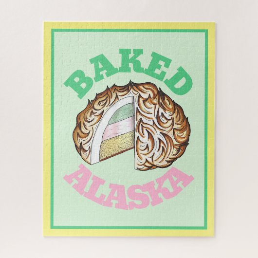 Baked Bombe Alaska Ice Cream Cake Dessert Futter Puzzle (Vertikal)