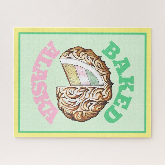 Baked Bombe Alaska Ice Cream Cake Dessert Futter Puzzle (Horizontal)