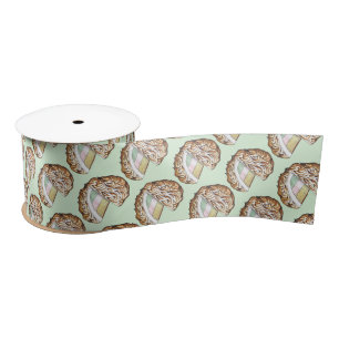 Baked Bombe Alaska Ice Cream Cake Dessert Futter Satinband