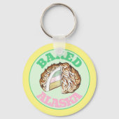 Baked Bombe Alaska Ice Cream Cake Dessert Futter Schlüsselanhänger (Vorderseite)