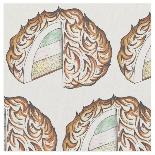 Baked Bombe Alaska Ice Cream Cake Dessert Futter Stoff (Nahaufnahme)