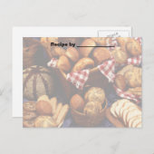 Baked Breads Rezept 2 Blank Card Postkarte (Vorne/Hinten)