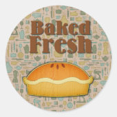 Baked Fresh Pie Runder Aufkleber (Vorderseite)