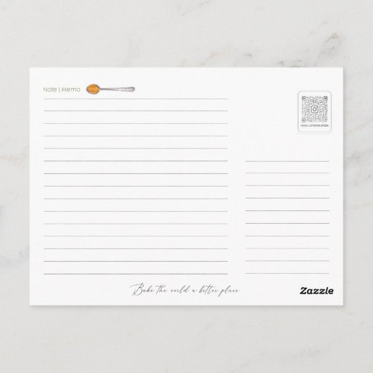 Baked Fresh Postcard Postkarte (Rückseite)