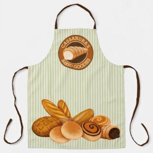 Baked Goodies Konditorei Brot Baker Logo Green Str Schürze