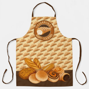 Baked Goodies Konditorei Brot Baker's Logo Croissa Schürze