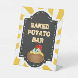 Baked Potato Bar - Pedestal Table Sign for Party Sockelschild