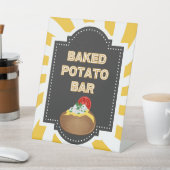 Baked Potato Bar - Pedestal Table Sign for Party Sockelschild (In SItu)