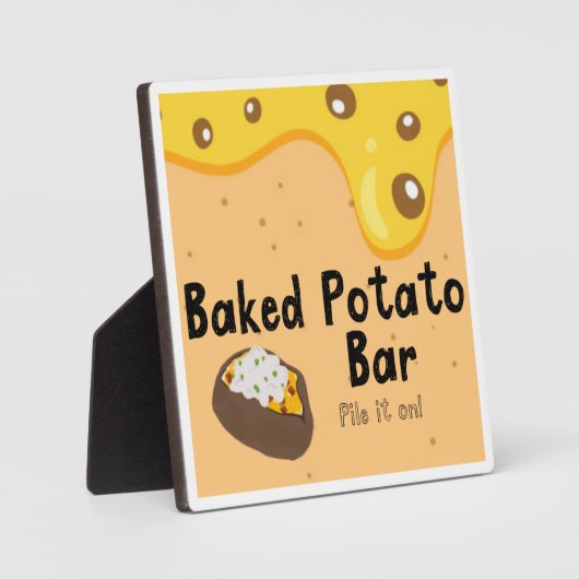 Baked Potato Bar Plaque Fotoplatte (Vorderseite)