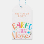 Baked with Liebe Colorful Holiday Modern Geschenkanhänger (Rückseite)