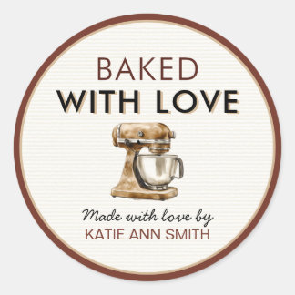 Baked With Love Bakery Goods Label Stickers