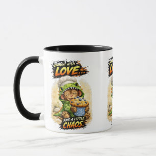 Baked with Love Mug Cute Dino Baker Tasse