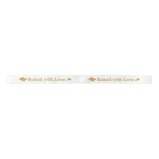 Baked With Love Pronted Satin Ribbon Roll Satinband
