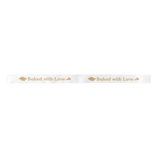 Baked With Love Pronted Satin Ribbon Roll Satinband (Vorderseite)
