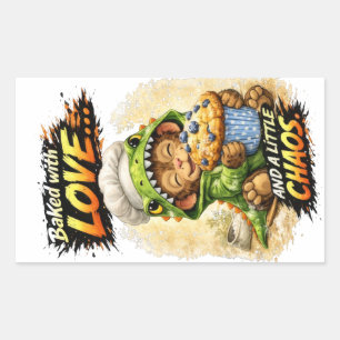 Baked with Love Sticker Cute Dino