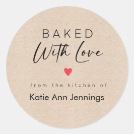 Baked With Love Stickers From the Kitchen of Label