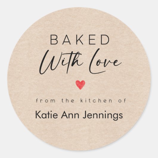Baked With Love Stickers From the Kitchen of Label (Vorderseite)