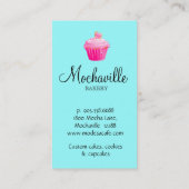 Bakeholder-Karte Vintag Damask Blue Visitenkarte (Rückseite)