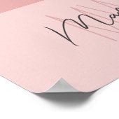 Bakeholder Monogram Logo Cupcake Foto Pink Poster (Ecke)