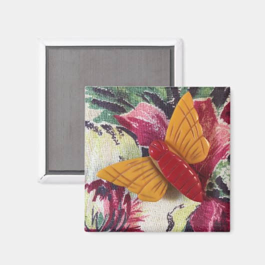 Bakelite Butterfly auf Stoff Magnet (Vorderseite/Rückseite)