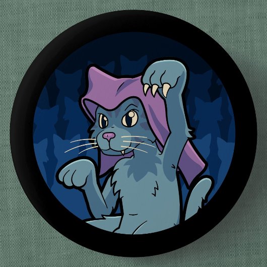 Bakeneko- Japanese Cat Yokai Button