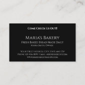 Baker Bäckerei Geschäft Café Visitenkarte (Rückseite)
