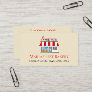 Baker Bäckerei Geschäft Café Visitenkarte