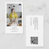 Baker Bäckerei Konditor Foto QR Code Visitenkarte (Vorne/Hinten)