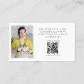 Baker Bäckerei Konditor Foto QR Code Visitenkarte (Rückseite)