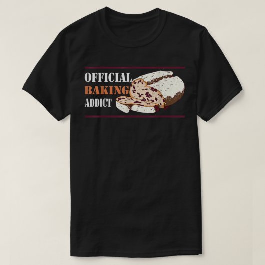 Baker Bake-Abhängig Brot T-Shirt (Design vorne)