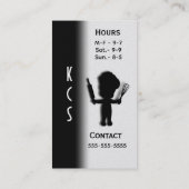 Baker/Bake-White-Business-Card Visitenkarte (Rückseite)