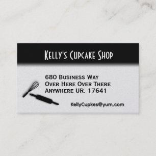 Baker/Bake-White-Business-Card Visitenkarte