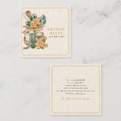 Baker Bakery Baking Utensils Quadratische Visitenkarte (Vorne/Hinten)