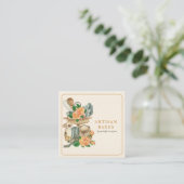 Baker Bakery Baking Utensils Quadratische Visitenkarte (Stehend Vorderseite)