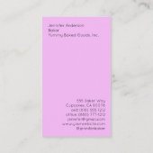 Baker Bakery Business Cards Visitenkarte (Rückseite)