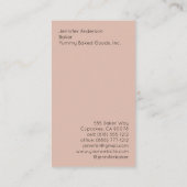 Baker Bakery Business Cards Visitenkarte (Rückseite)