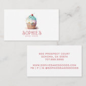 Baker Bakery Cupcake Logo Visitenkarte (Vorne/Hinten)