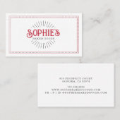 Baker Bakery Logo Dessert Catering Visitenkarte (Vorne/Hinten)