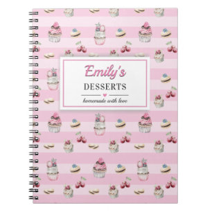 Baker Baking Sweet Dessert Blank Recipe Kitchen Notizblock