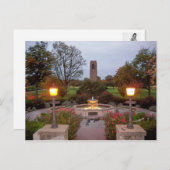 Baker Bark Carillion Tower & Fountain Postkarte (Vorne/Hinten)