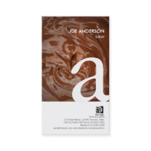 Baker Bold Monogram Chocolate Texture BusinessCard