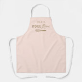 Baker Boss Mama Stilvolle Pinselschrift Rosa & Gol Schürze (Vorderseite)
