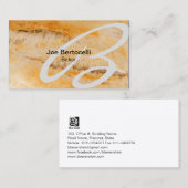 Baker Brot Textur Monogram Visitenkarte (Vorne/Hinten)