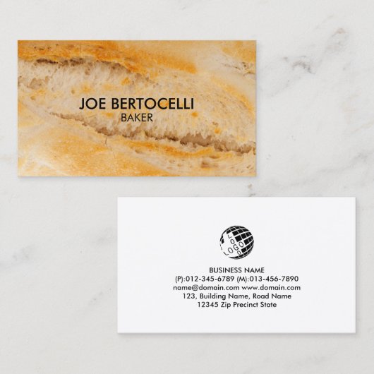 Baker Brot Visitenkarte (Vorne/Hinten)