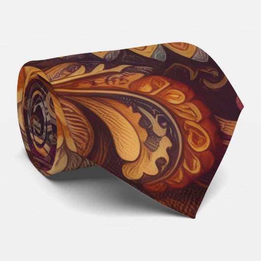 Baker Brown - Ornate Tie Krawatte (Gerollt)