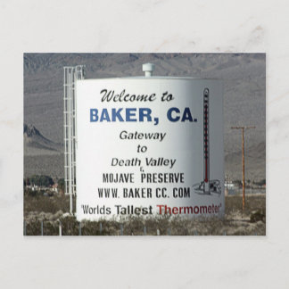 Baker, CA Postkarte