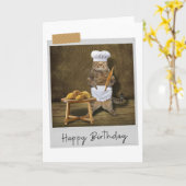 Baker Cat Funny Birthday Card Karte (Gelbe Blume)