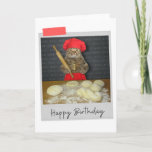 Baker Cat Funny Birthday Card Karte<br><div class="desc">Mit diesem skurrilen und lustigen Katzendesign den Geburtstag eines jeden Katzenliebhabers stärken!</div>