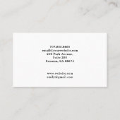 Baker Caterer Tarot Card Business Card Visitenkarte (Rückseite)